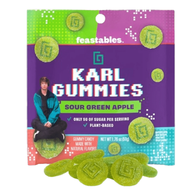 Feastables Karl Gummies Sour Green Apple 51g