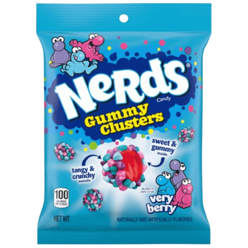 Nerds Peg Bag Clusters Very Berry 85g