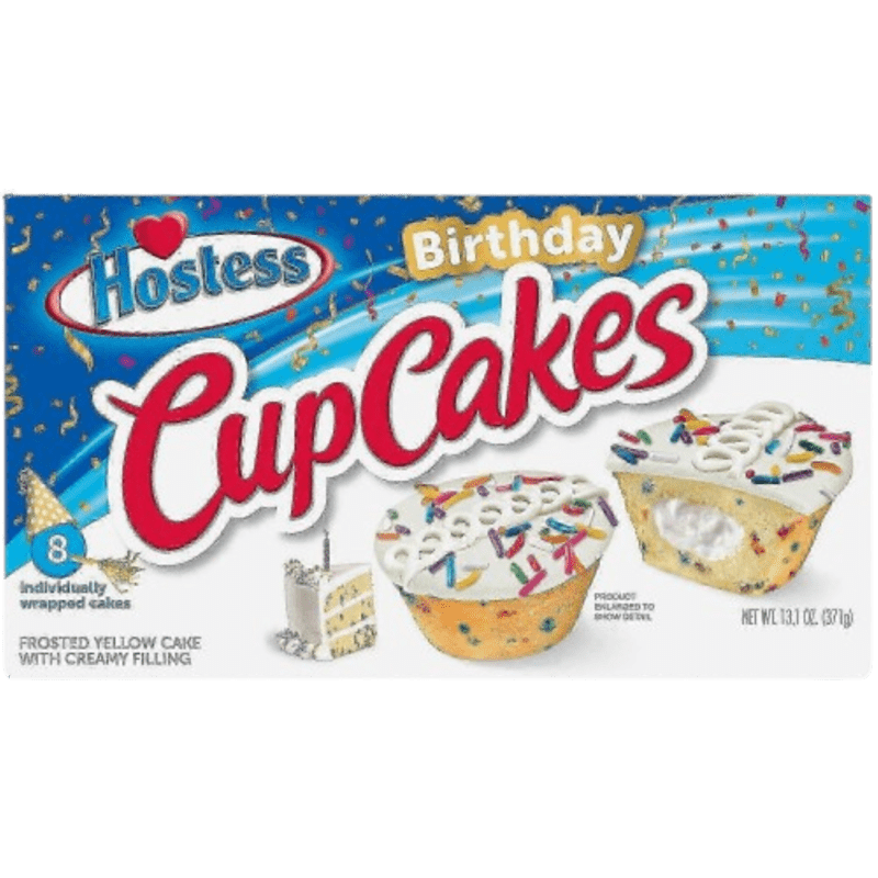 Hostess Cup Cake Birthday 8 X 46.4g